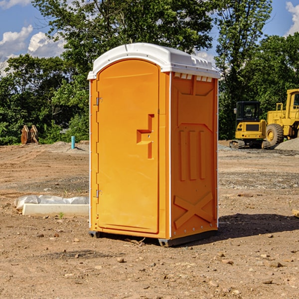 how often are the portable toilets cleaned and serviced during a rental period in Anderson County Texas